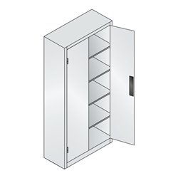 C+P Schwerlastschrank Acurado, 1950x930x400mm, 7035/7016