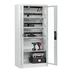 C+P Akkuladeschrank mit Lüftung Acurado, 1950x930x500mm, 7035/7035