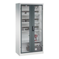 C+P Akkuladeschrank mit Lüftung Acurado, 1950x930x500mm, 7035/7016