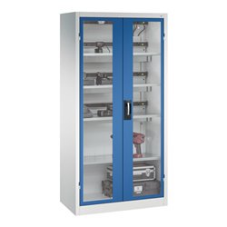 C+P Akkuladeschrank mit Lüftung Acurado, 1950x930x500mm, 7035/5010