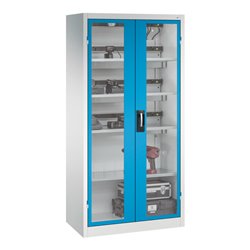 C+P Akkuladeschrank mit Lüftung Acurado, 1950x930x500mm, 7035/5012