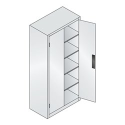 C+P Akkuladeschrank Acurado, 1950x930x500mm, 7035/7035