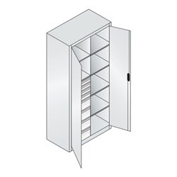 C+P Werkzeugschrank mit Schubladen Acurado, 1950x930x500mm, 7035/7035