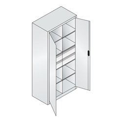 C+P Werkzeugschrank mit Schubladen Acurado, 1950x930x500mm, 7035/6011