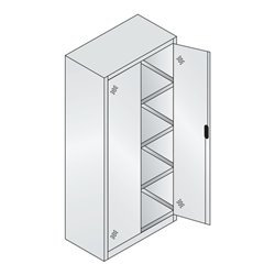 C+P Umweltschrank Acurado, 1950x930x500mm, 7035/5012