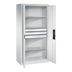 C+P Schwerlastschrank mit Schubladen Acurado, 1950x930x500mm, 7035/7035