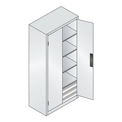 C+P Schwerlastschrank mit Schubladen Acurado, 1950x930x500mm, 7035/5010