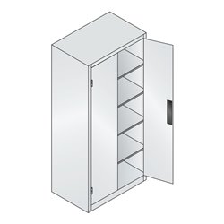 C+P Schwerlastschrank Acurado, 1950x930x600mm, 7035/3003