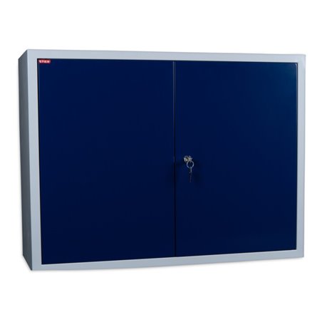 STIER Wandschrank, sichere & platzsparende Aufbewahrung, blau