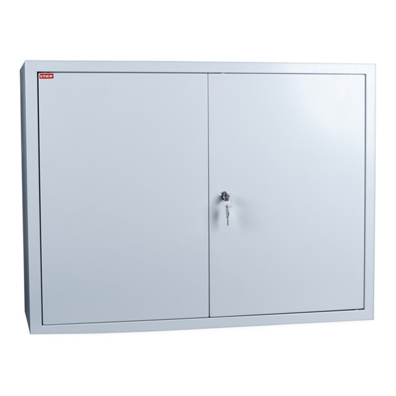 STIER Wandschrank, sichere & platzsparende Aufbewahrung, grau