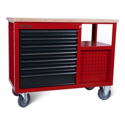 STIER Fahrbare Werkbank Open Space, 11 Schubladen
