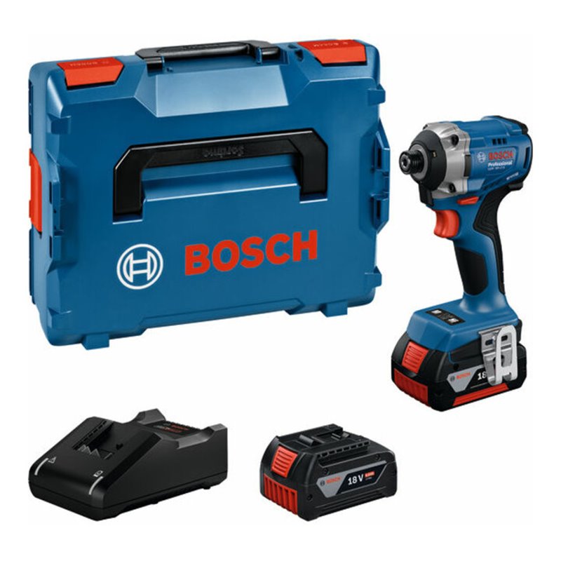Bosch Akku-Drehschlagschrauber GDR 18V-215 mit 2 x Akku GBA 18V 4.0Ah, L-BOXX 136