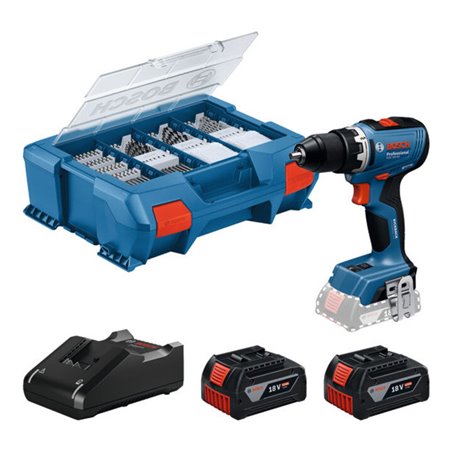 Bosch Akku-Bohrschrauber GSR 18V-65 mit 2 x Akku GBA 18V 4.0Ah