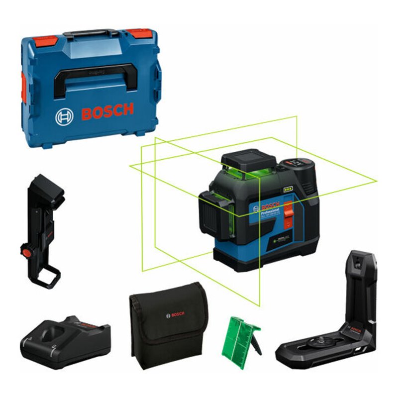 Bosch Linienlaser GLL 12V-100-33 CG mit 1 x Akku GBA 12V 2.0Ah in L-BOXX