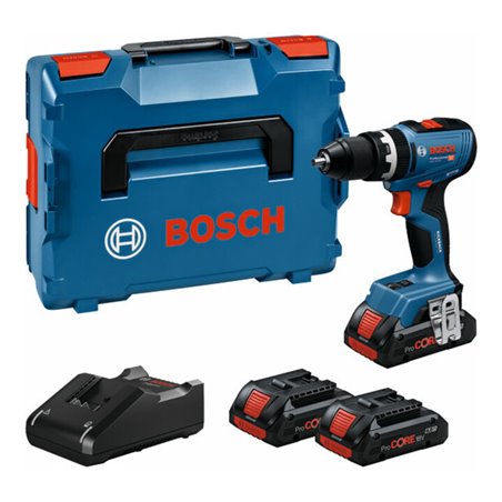 Bosch Akku-Schlagbohrschauber GSB 18V-65 mit 2 x Akku ProCORE18V 4.0Ah, L-BOXX 136