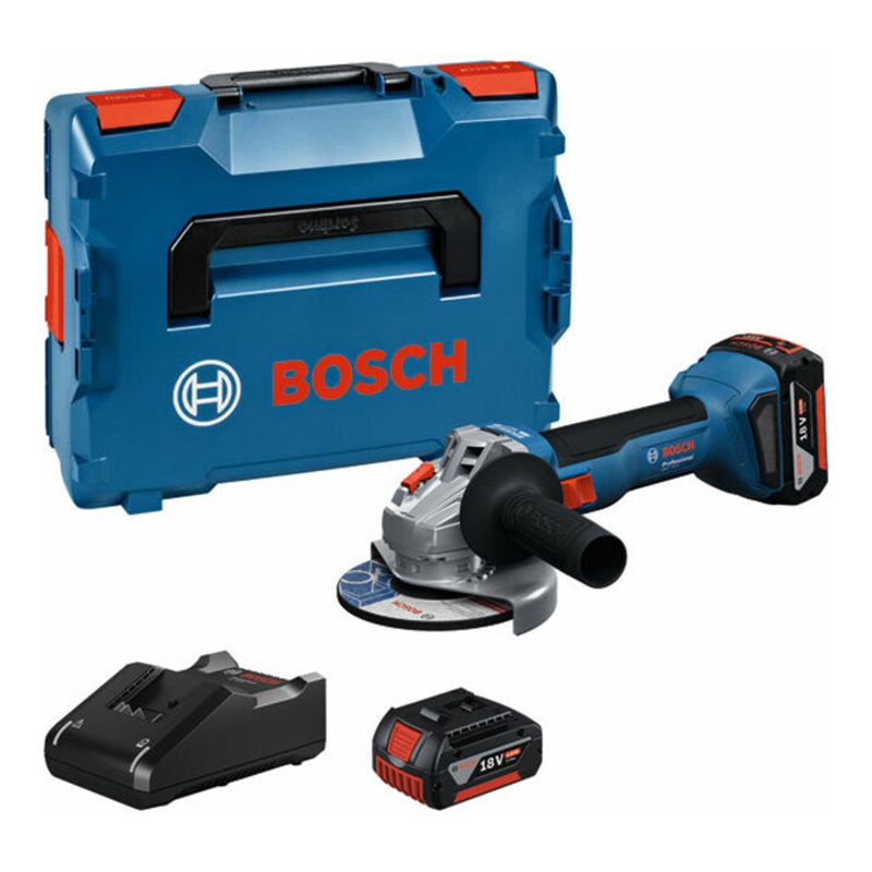 Bosch Akku-Winkelschleifer GWS 18V-8, 2 x Akku GBA 18V 5.0Ah mit L-BOXX 136
