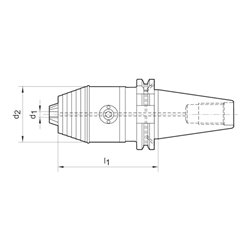 WTE Kurzbohrfutter DIN69871 ADB R/L 0,3-8 SK40