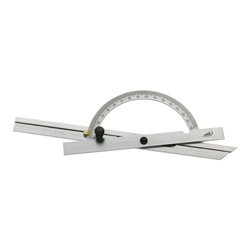 Helios-Preisser Gradmesser m.verstellb.Sc hiene Chr. 200x400 mm