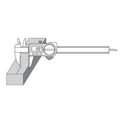 Helios-Preisser Digitaler Anreißmessschieber IP67 Schnäbel HM-bestückt, 200x40/33 mm