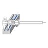 Helios-Preisser Digitaler Tiefenmessschieber IP67, feine Messspitzen, 150x40 mm