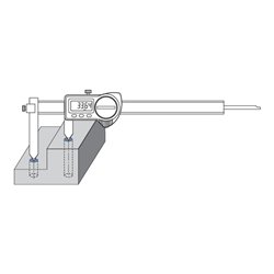 Helios-Preisser Digitaler Taschen-Bohrungsabstandsmessschieber IP67, MB 10-210 mm