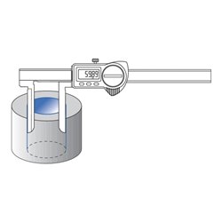 Helios-Preisser Digitaler Tiefenmessschieber IP67, mit Kreuzschnäbel 60mm 10-200mm