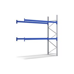 Bito Palettenregal-Set P4 Anbaufeld mit 5 Ebenen 1000 kg, unmontiert enzianblau 1100 mm 6000 mm