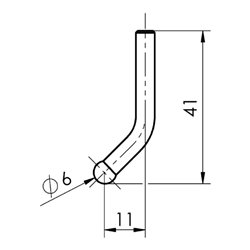Mahr Messeinsatz Paar 11x41mm gekröpft HP