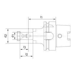 HAIMER Kombi-Aufsteckfräserdorn DIN69893A HSK-A63 22x100mm