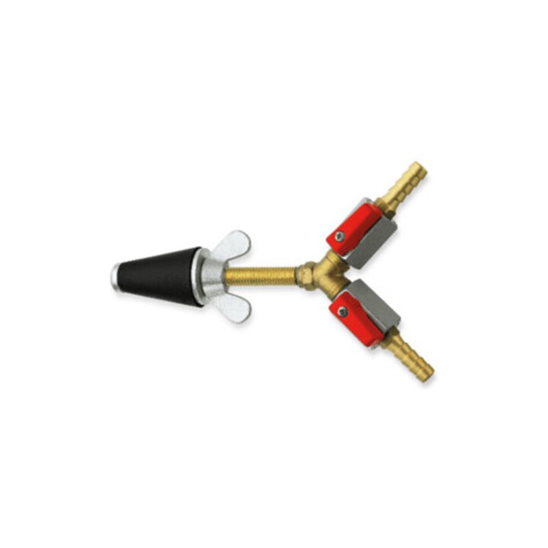 Rothenberger Gasprüfstopfen,kon.,Gr.1,1/2'-1', 2xHahn