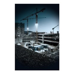 Kranstrahler Iluminator 75.400Lm 10m Gummikabel + Stecker Schutzart d.