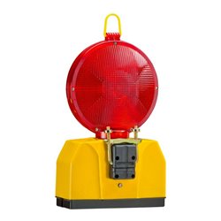 WEMAS Absperrtechnik TL-Warnleuchte 2000/180, rot 2, Gehäuse gelb, mit Halter