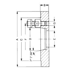 RÖHM Stahlflansch DIN55027/22 400mm KK 8
