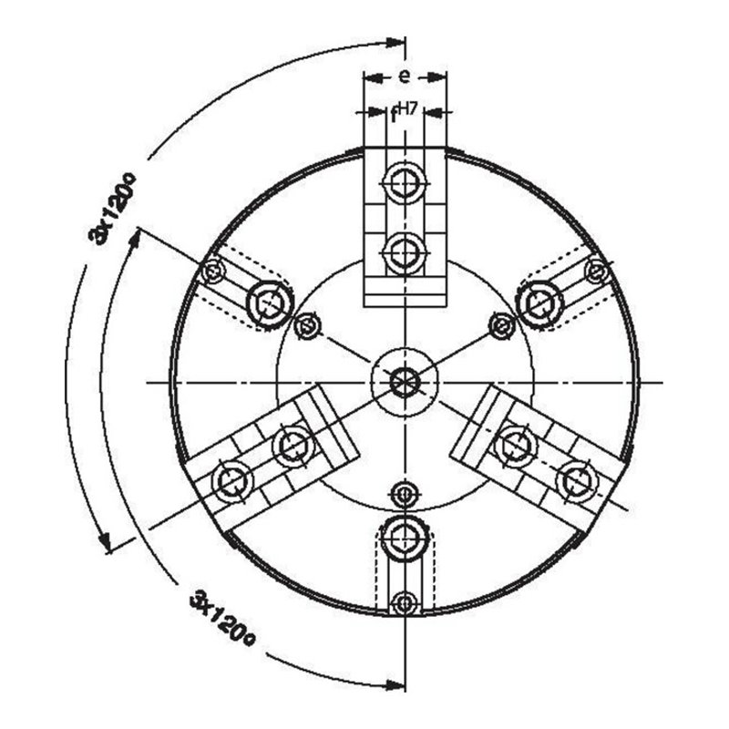 RÖHM Kraftspannfutter KFD- 315/3 KV ZA220