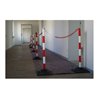 TEMKA Kettenpfosten-Set EcoMax mit 10 m Absperrkette 3x rot/weiß, 3x weiß/rot, 6x