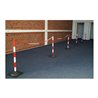 TEMKA Kettenpfosten-Set EcoMax mit 10 m Absperrkette 3x rot/weiß, 3x weiß/rot, 6x