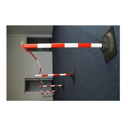 TEMKA Kettenpfosten-Set EcoMax mit 10 m Absperrkette 3x rot/weiß, 3x weiß/rot, 6x