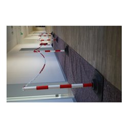 TEMKA Kettenpfosten-Set EcoMax mit 10 m Absperrkette 3x rot/weiß, 3x weiß/rot, 6x