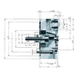 RÖHM Kraftspannfutter KFD- 160/3 KV ZA140