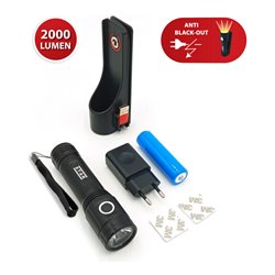 LED Taschenlampe ST096, 20W, Anti Black-Out