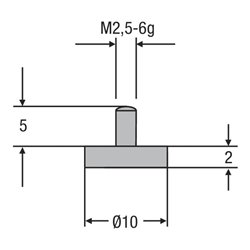 Helios-Preisser HM-Messeinsatz M2,5mm 10,0 mm