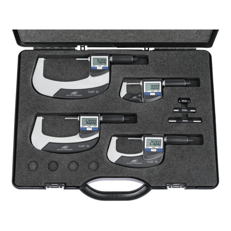 Helios-Preisser Dig. Bügelmessschraube IP65 Integrated Wireless Satz 0-100mm