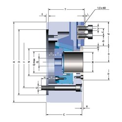 RÖHM Kraftspannfutter KFD- 315/3HE 1,5 ZA300