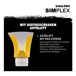 Halder Spaltaxt SIMPLEX D.50mm Hickory