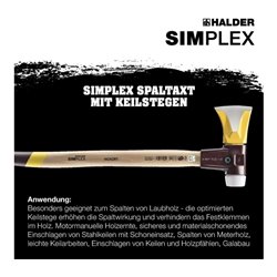 Halder Spaltaxt SIMPLEX D.50mm Hickory