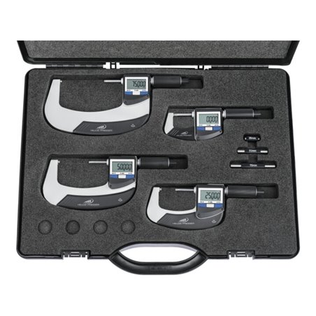 Helios-Preisser Dig. Bügelmessschraube IP65 Data-Variable Satz 0-100 mm