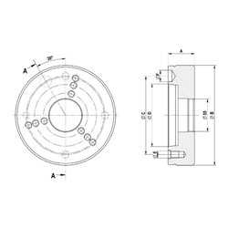 RÖHM Zwischenflansch ISO702-3 NR8 O.SCHR.