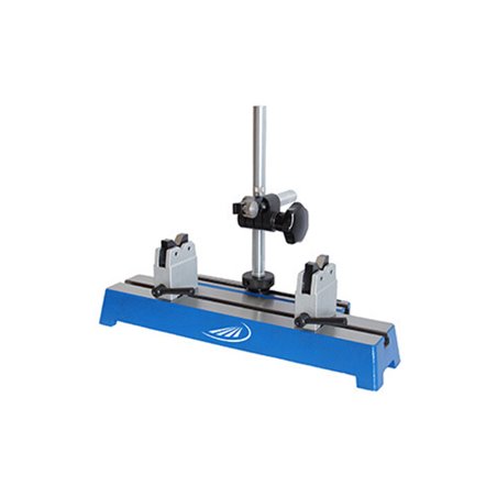 Helios-Preisser Rundlaufprüfgerät m. Prismenböcken, Platte 500x110, 65 mm