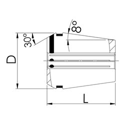 FAHRION Spannzange 429E Innenkühlung GERC25 4mm