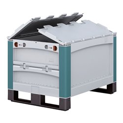 Bito Schwerlastbehälter Entnahmeklappe Deckel grau